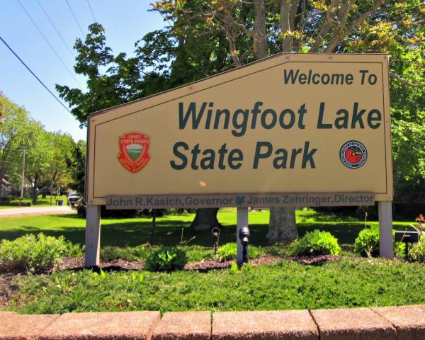 Wingfoot State Park Road Sign